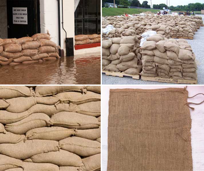 burlap sandbags erosion control