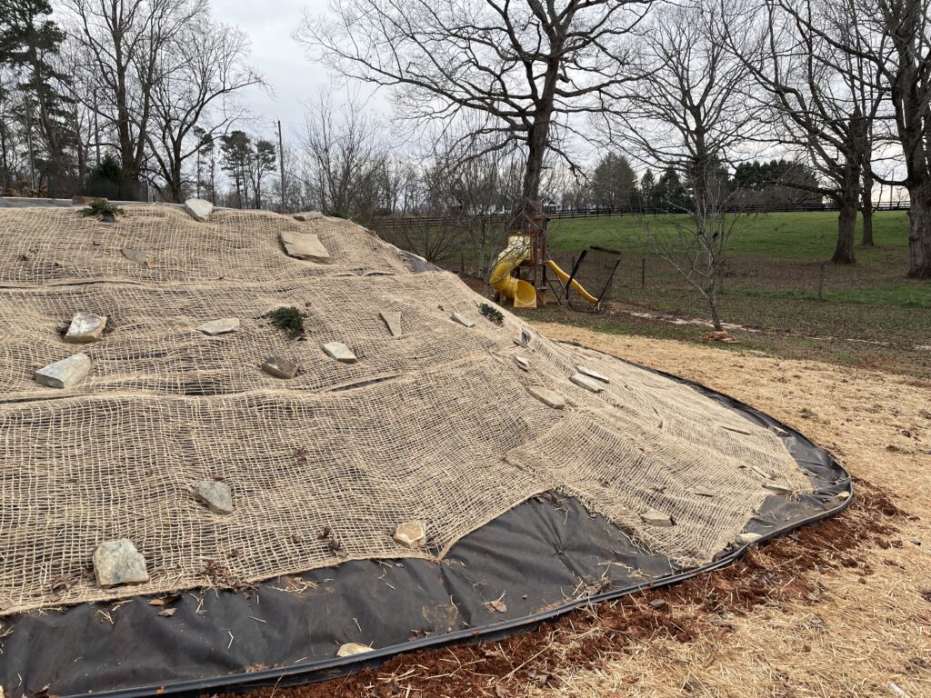 burlap netting erosion control