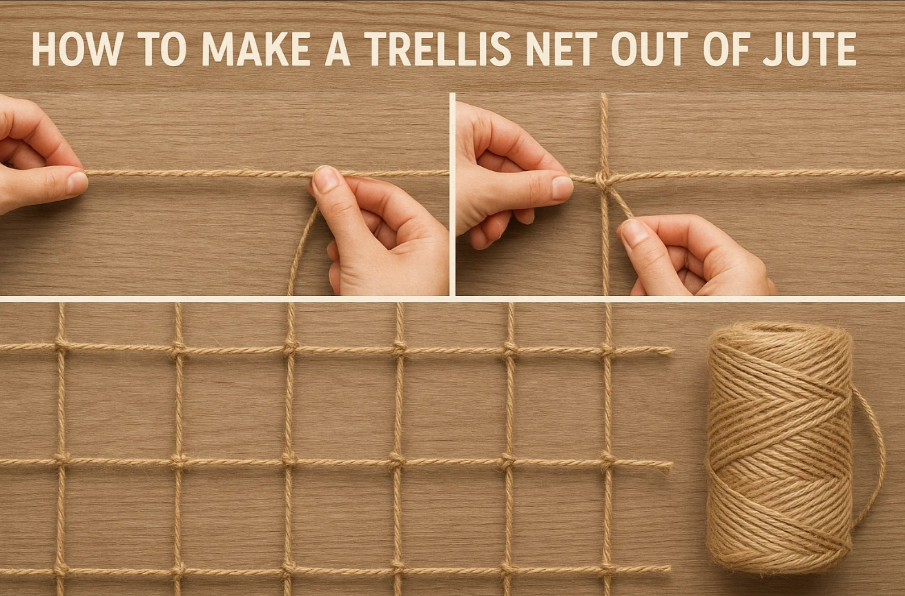 how to make a trellis net out of jute