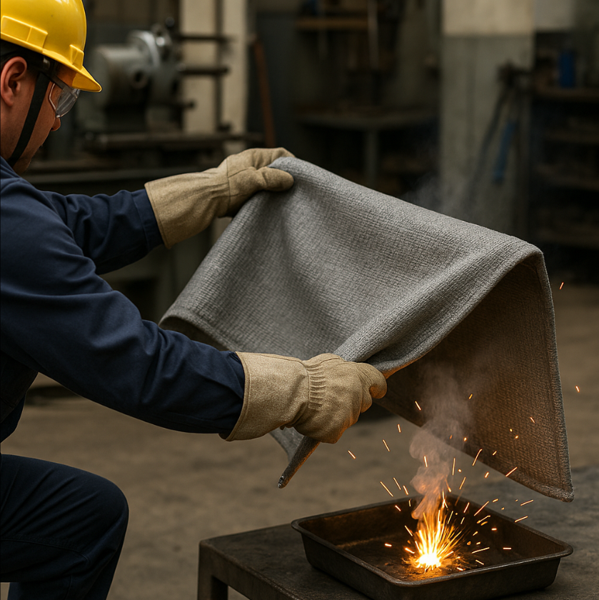 are fiberglass fire blankets safe to use