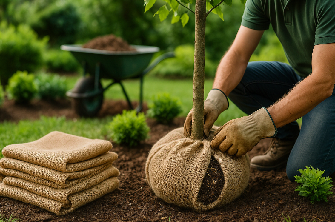 burlap sack good for landscaping