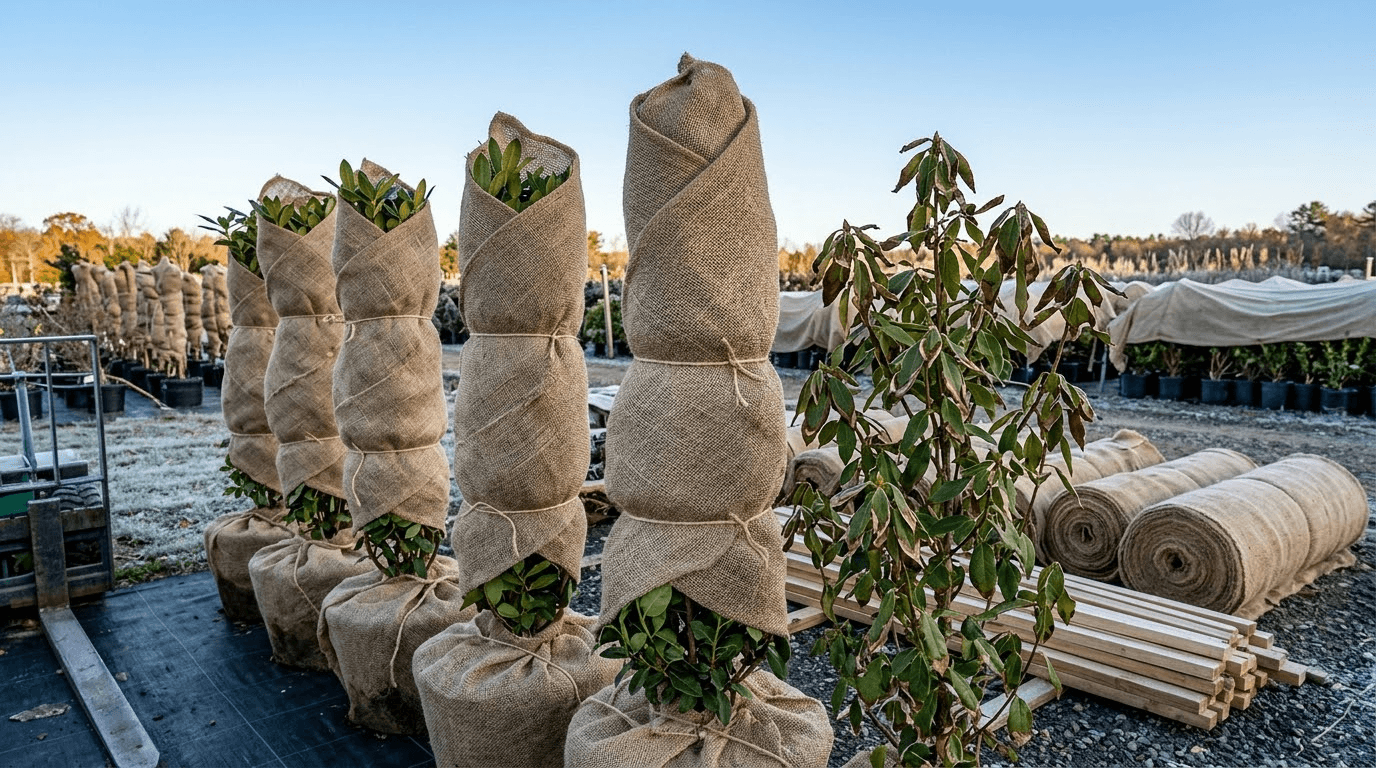 burlap to protect plants