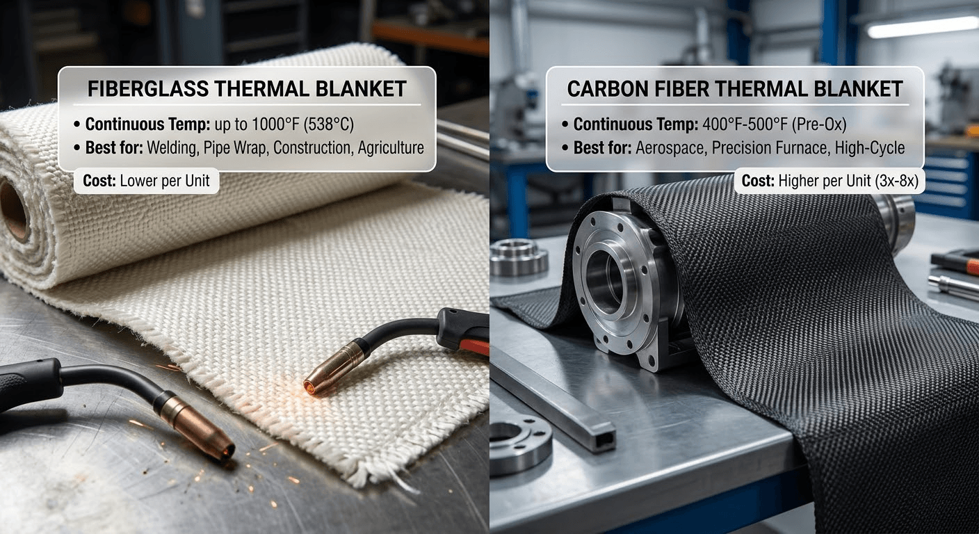 fiberglass thermal blanket