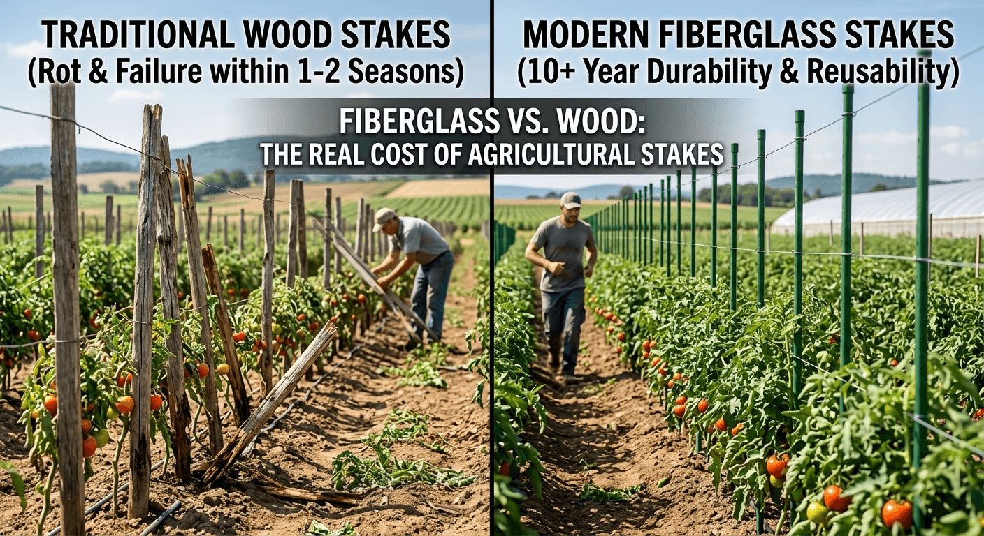 modern fiberglass stakes