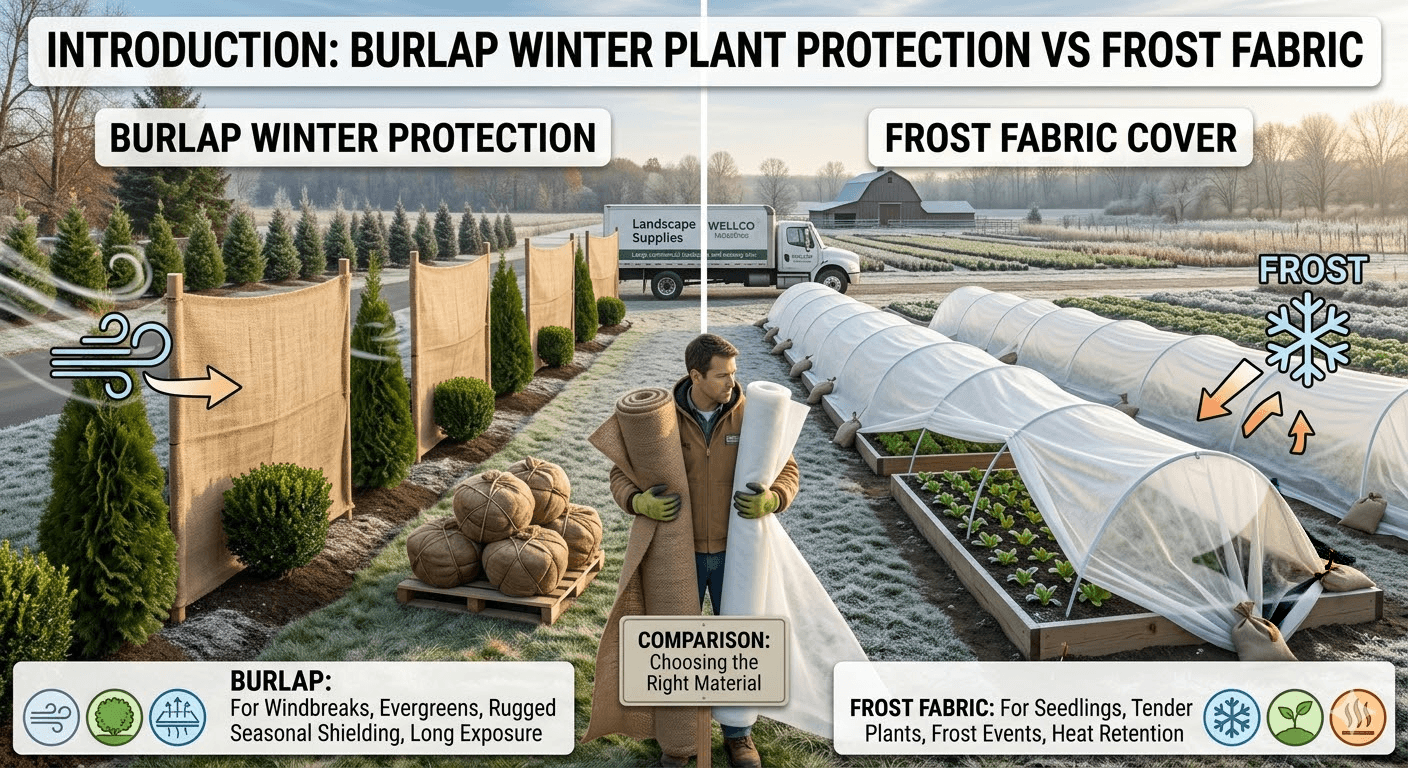 burlap winter plant protection