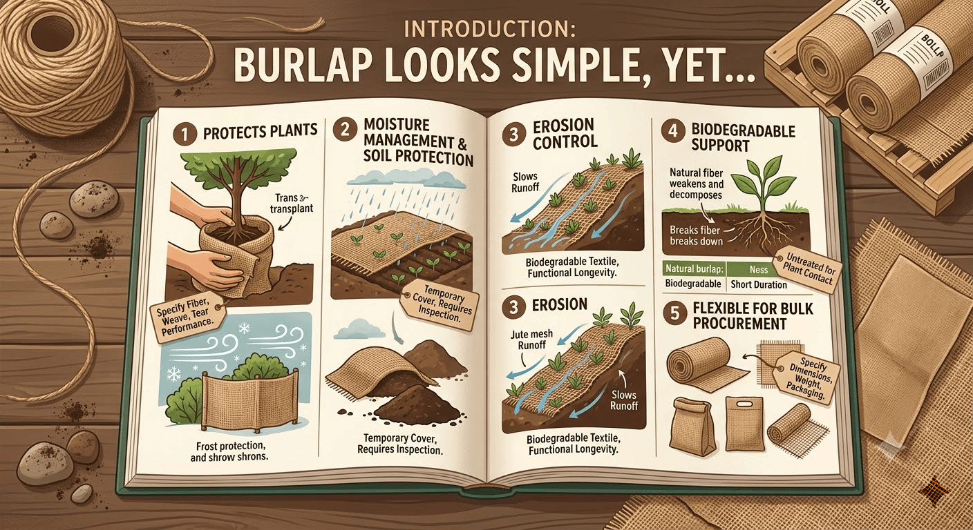 burlap for garden use