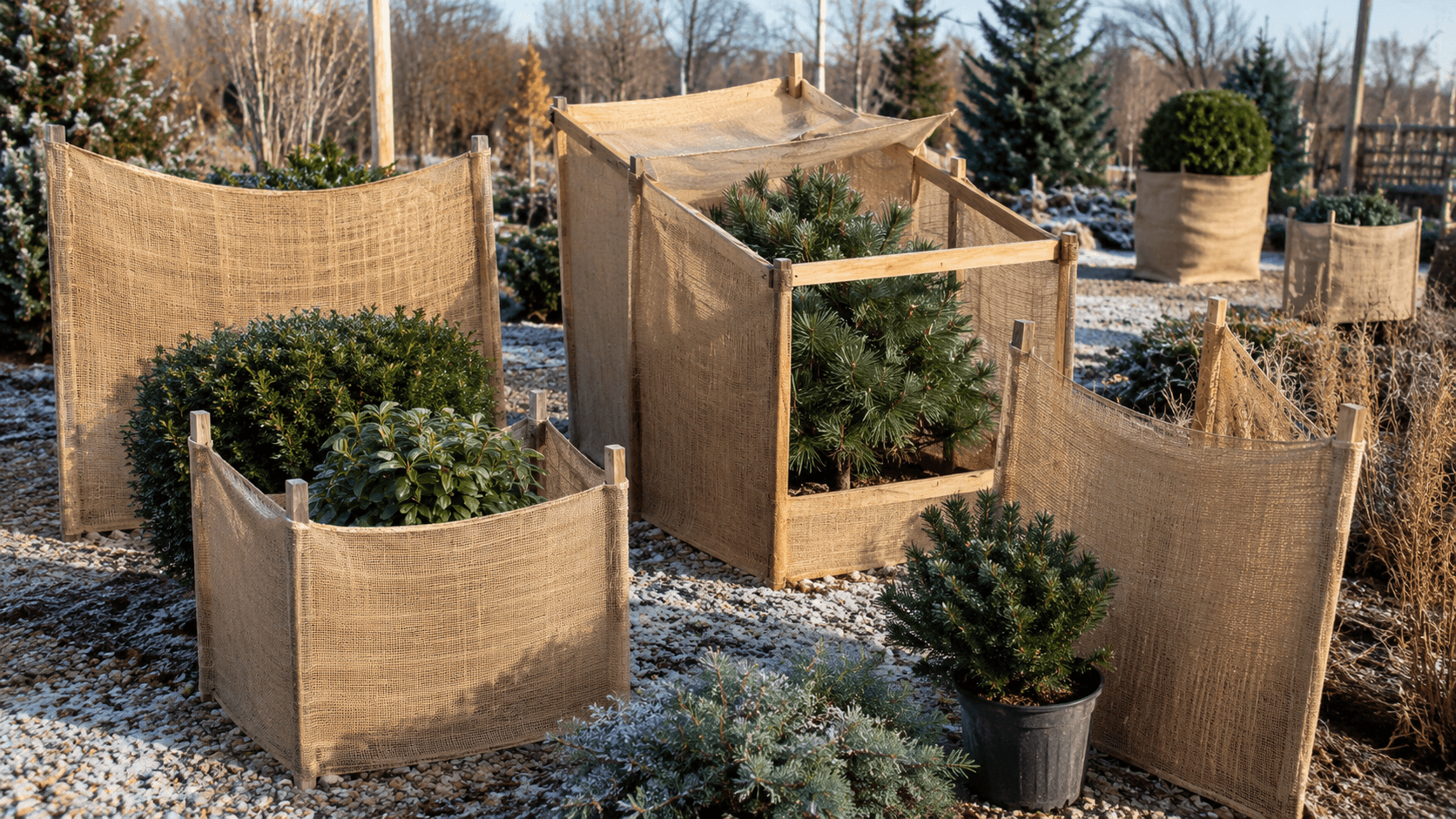 burlap garden cover