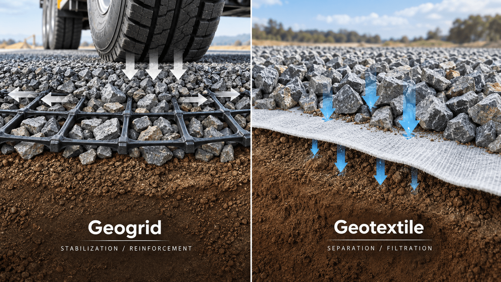 geogrid vs geotextile