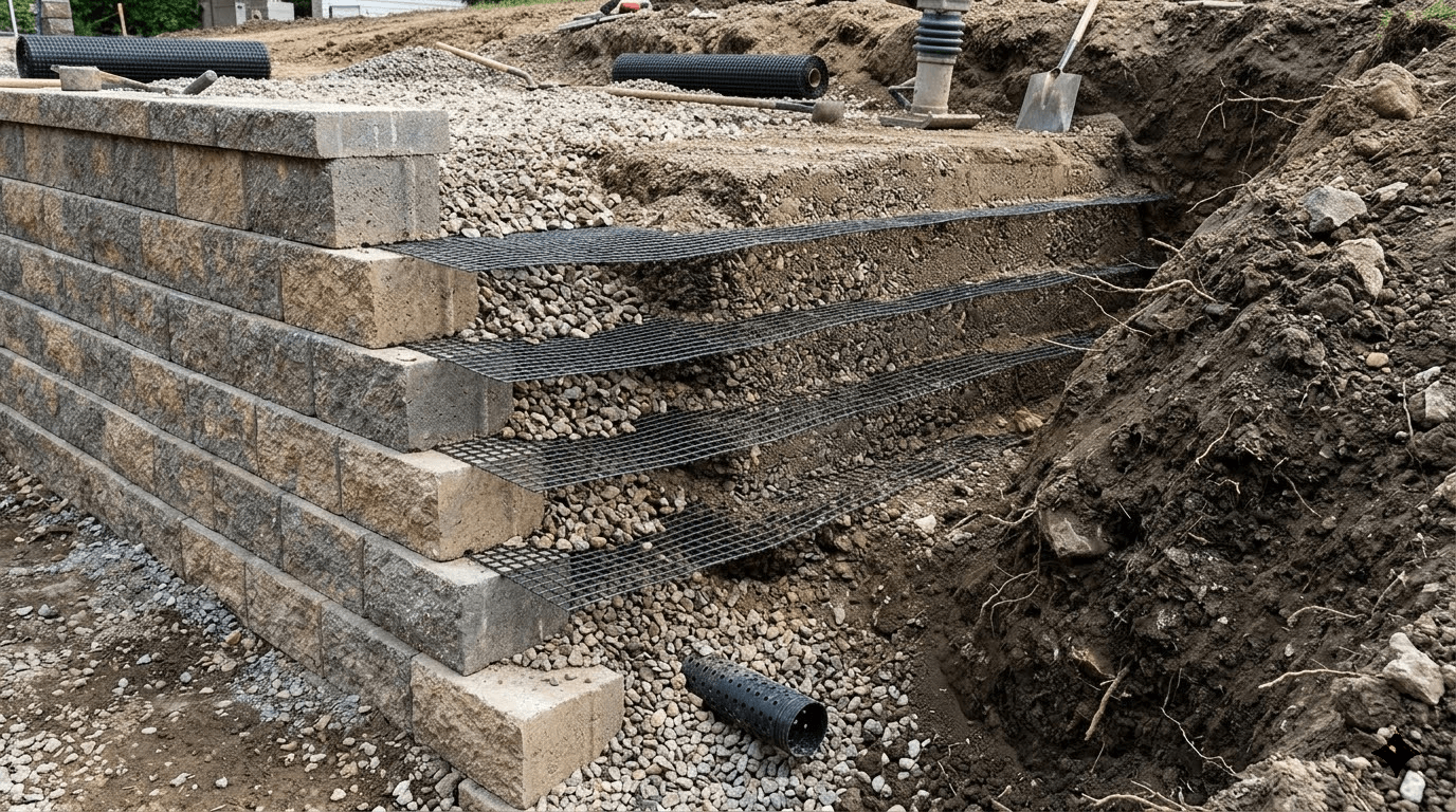 do i need geogrid for retaining wall